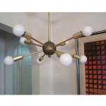 vintage 1950s brass sputnik ceiling light