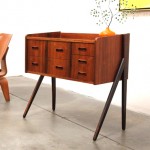 vintage 1950s danish modern rosewood entry chest z