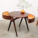 vintage 1950s danish modern rosewood side table