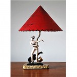 vintage 1950s harlequin table lamp z