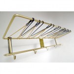 vintage 1950s modernist brass coat rack z