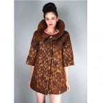 vintage 1960s bronze brocade swing coat z