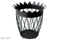 vintage 1960s italian jester style wastebasket