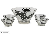 vintage 1960s popcorn bowl set