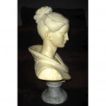 vintage 1968 giannelli marble and alabaster bust