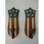 vintage 1970s americana wall sconces