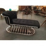 vintage 1970s russell woodard aluminum chaise lounge z