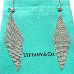 vintage 1981 elsa peretti tiffany silver mesh earrings