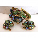 vintage HAR dragon bracelet and earrings