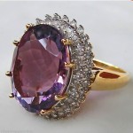 vintage amethyst diamond ring