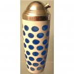 vintage art deco polka dot cocktail shaker z