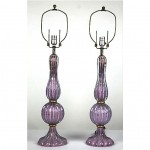 vintage c. 1949 barovier & toso blown glass lamps z