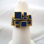 vintage cartier 18k lapis ring