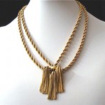 vintage christian dior tassels necklace