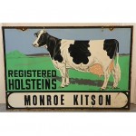 vintage dairy farm metal painted steel sign