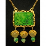 vintage donald stannard faux jade necklace