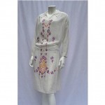 vintage embroidered linen lawn tea dress