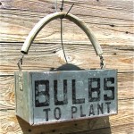 vintage galvanized steel garden tote