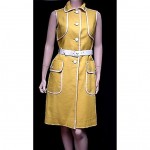 vintage geoffrey beene linen dress