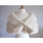 vintage ivory mink shrug capelet