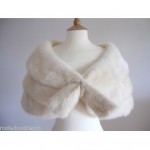 vintage ivory mink shrug capelet wrap z