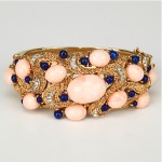 vintage kenneth jay lane angel coral cabochon bracelet