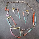 vintage laurel burch geometric jewelry set