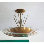 vintage lightolier brass ceiling lamp z