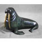 vintage loet vanderveen bronze walrus sculpture z