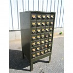 vintage metal file cabinet