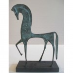 vintage mid-century italian bronze horse statue z