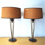 vintage mid-century stiffel atomic lamps z