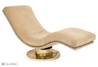 vintage milo baughman chaise lounge