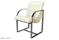 vintage milo baughman reupholstered armchair