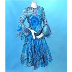 vintage mollie parnis silk organza party dress