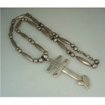 vintage native american silver bruised heart dragonfly cross necklace