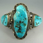 vintage navajo oscar alexius turquoise bracelet