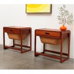 vintage pair 1960s scandinavian teak nightstands z