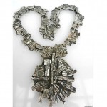 vintage robert larin pewter necklace