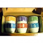 vintage set arabia egg cups unused with original packaging z