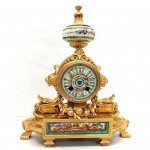 antique 1870s sevres porcelain mantel clock