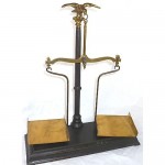 antique c. 1880 german iron and brass scale