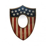 antique c. 1890 patriotic mirror shield