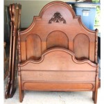 antique victorian carved walnut queen bed