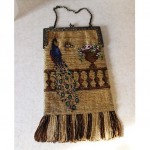 antique victorian micro-beaded doeskin pursez