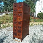 antique wagemaker tiger oak card file cabinet
