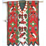 antique west african yoruba beaded tunic wall art z