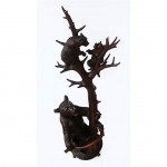 rare antique 19th century black forest carved wooden bear umbrella coat rack