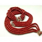 vinatge art deco coral bracelet and necklace set