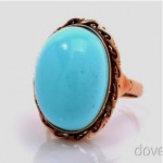 vintage 18k turquoise ring